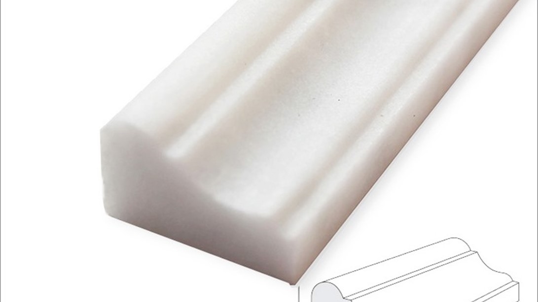 Afyon White, Cornice, Polished, Mouldin